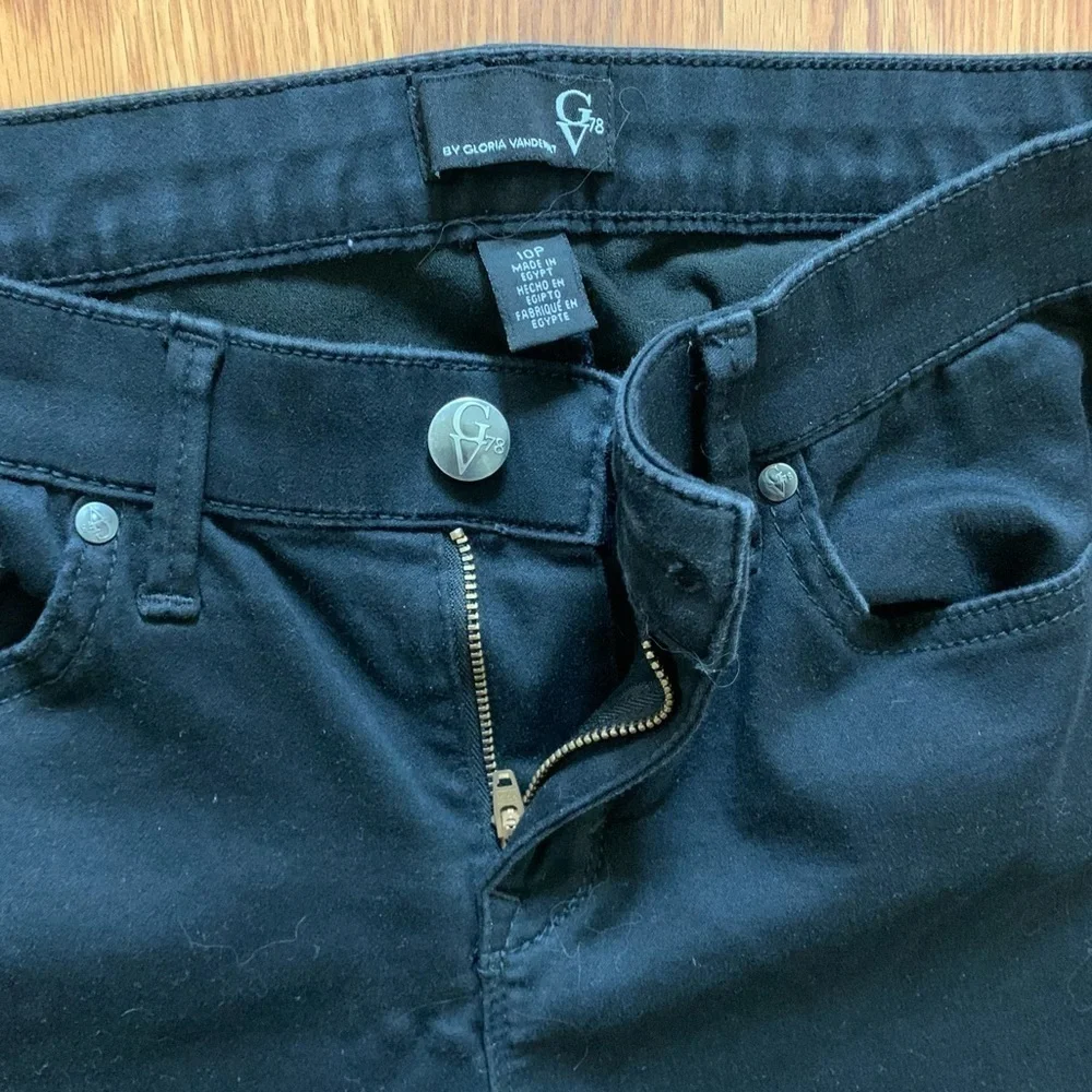 GLORIA VANDERBILT 10 Petite Black Jeans